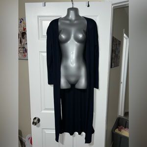 lightweight navy duster cardigan